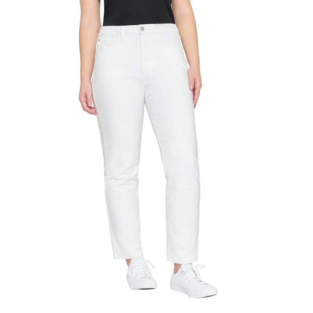 NEW Kensie Jeans Mid Rise Straight Leg Jeans | White